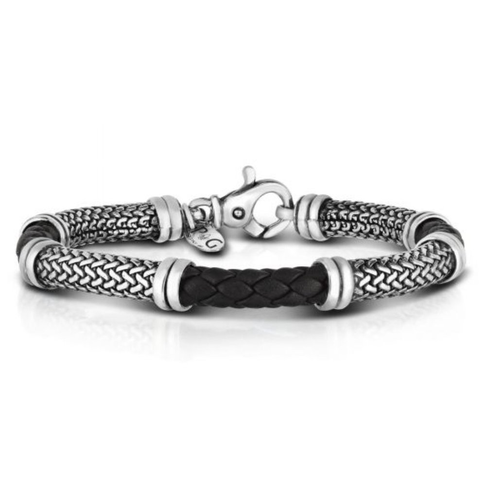 Sterling Silver 8.25" Round Woven Bracelet
